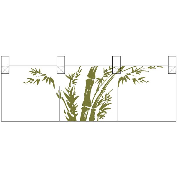 画像1: ポリのれん 笹竹柄 No.25320 (1)